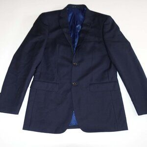 Combatant Gentleman Men's Slim Fit Suit Jacket Size 38 Regular Navy Blue Wool R